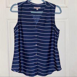 Small Banana Republic Navy Blue Top w/ stripes